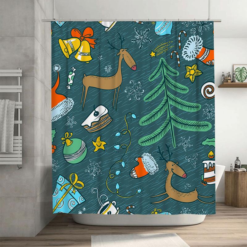 Tu Festive Christmas Shower Curtain Cute Reindeer Holiday Bathroom Decor Waterproof Fabric Holiday Decor Gift Idea Holiday Home W60H190(CM)-1 Pcs
Tu Festive Christmas Shower Curtain Cute Reindeer Holiday Bathroom Decor Waterproof Fabric Holiday Decor Gift Idea Holiday Home W60H190(CM)-1 Pcs