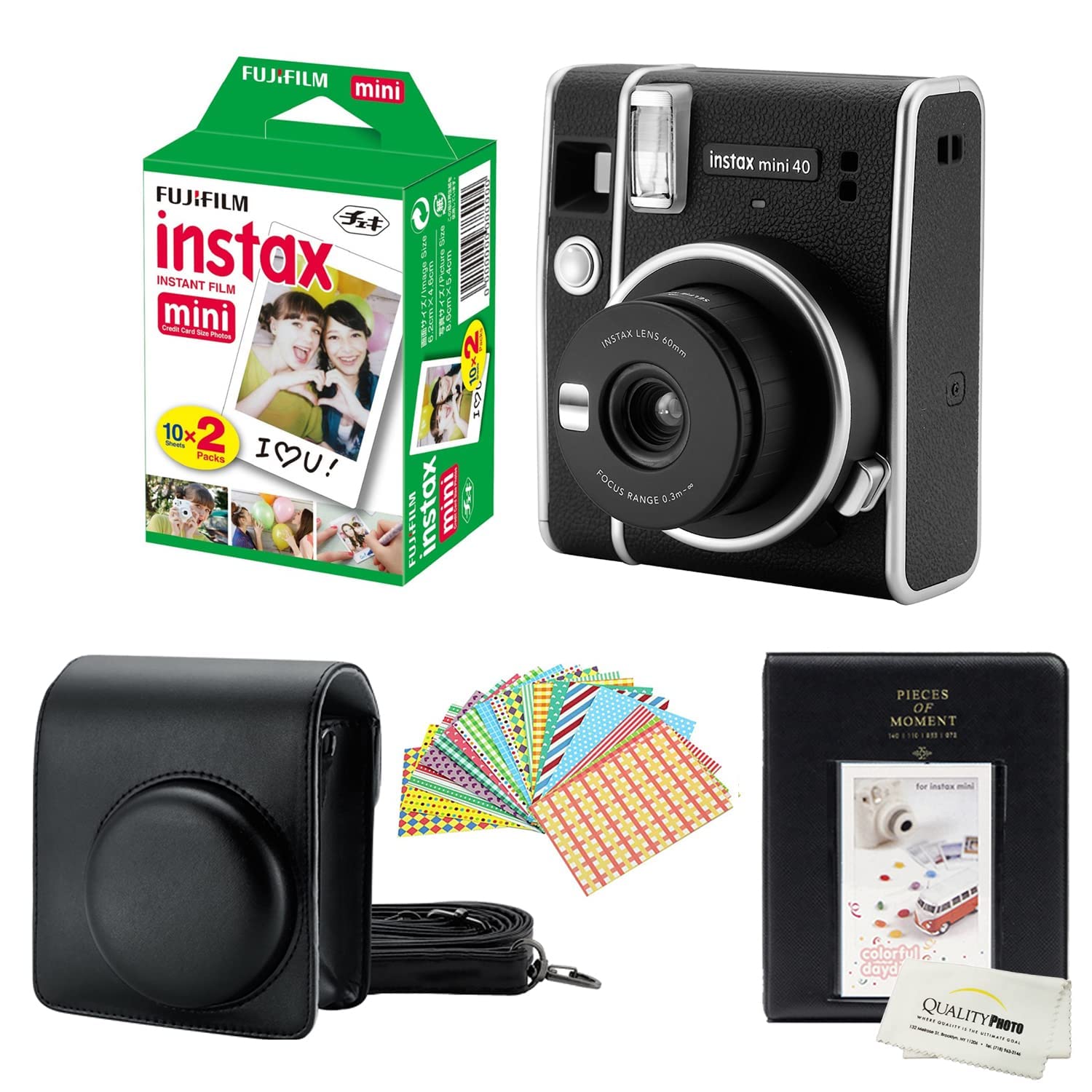 Fujifilm Instax Mini 40 Instant Camera with Film, Album, Stickers and Microfiber Cloth
Fujifilm Instax Mini 40 Instant Camera with Film, Album, Stickers and Microfiber Cloth
