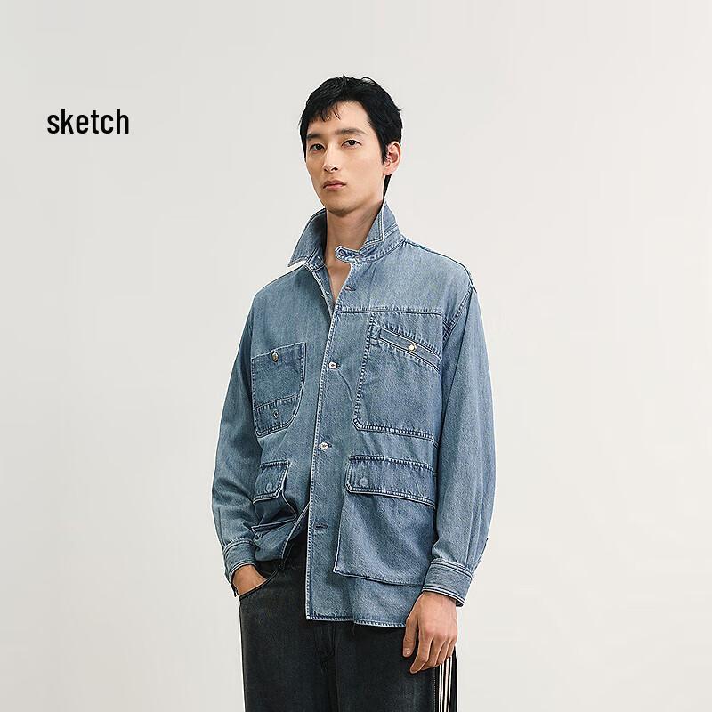 CROQUIS Men s 2025 Spring Shirt Collar Denim Jacket L
CROQUIS Men s 2025 Spring Shirt Collar Denim Jacket L