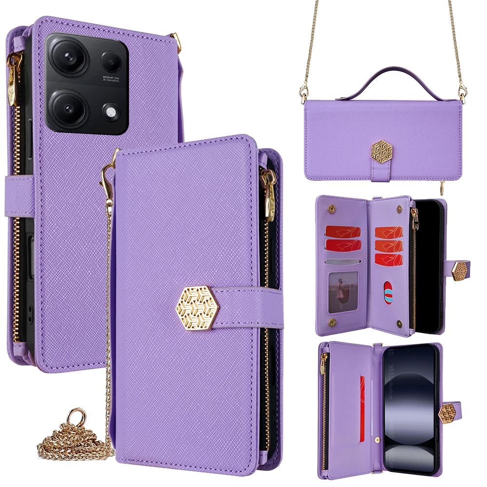 For Xiaomi Redmi Note 14S 4G Case Cross Texture PU Leather+TPU Wallet Phone Cover with Strap Purple
For Xiaomi Redmi Note 14S 4G Case Cross Texture PU Leather+TPU Wallet Phone Cover with Strap Purple