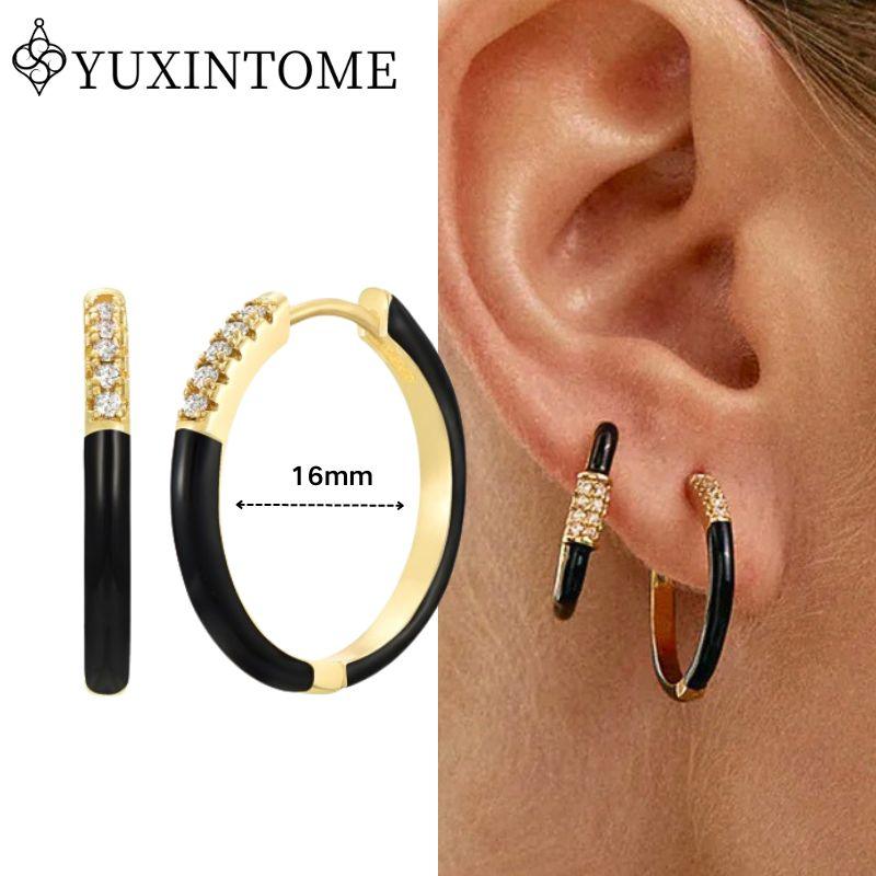 YUXINTIME 925 Silver Ear Needle Black Zircon Gold Earrings for women Geometric pendant Earrings Fashion Wedding Jewelry небо синє кольору
YUXINTIME 925 Silver Ear Needle Black Zircon Gold Earrings for women Geometric pendant Earrings Fashion Wedding Jewelry небо синє кольору
