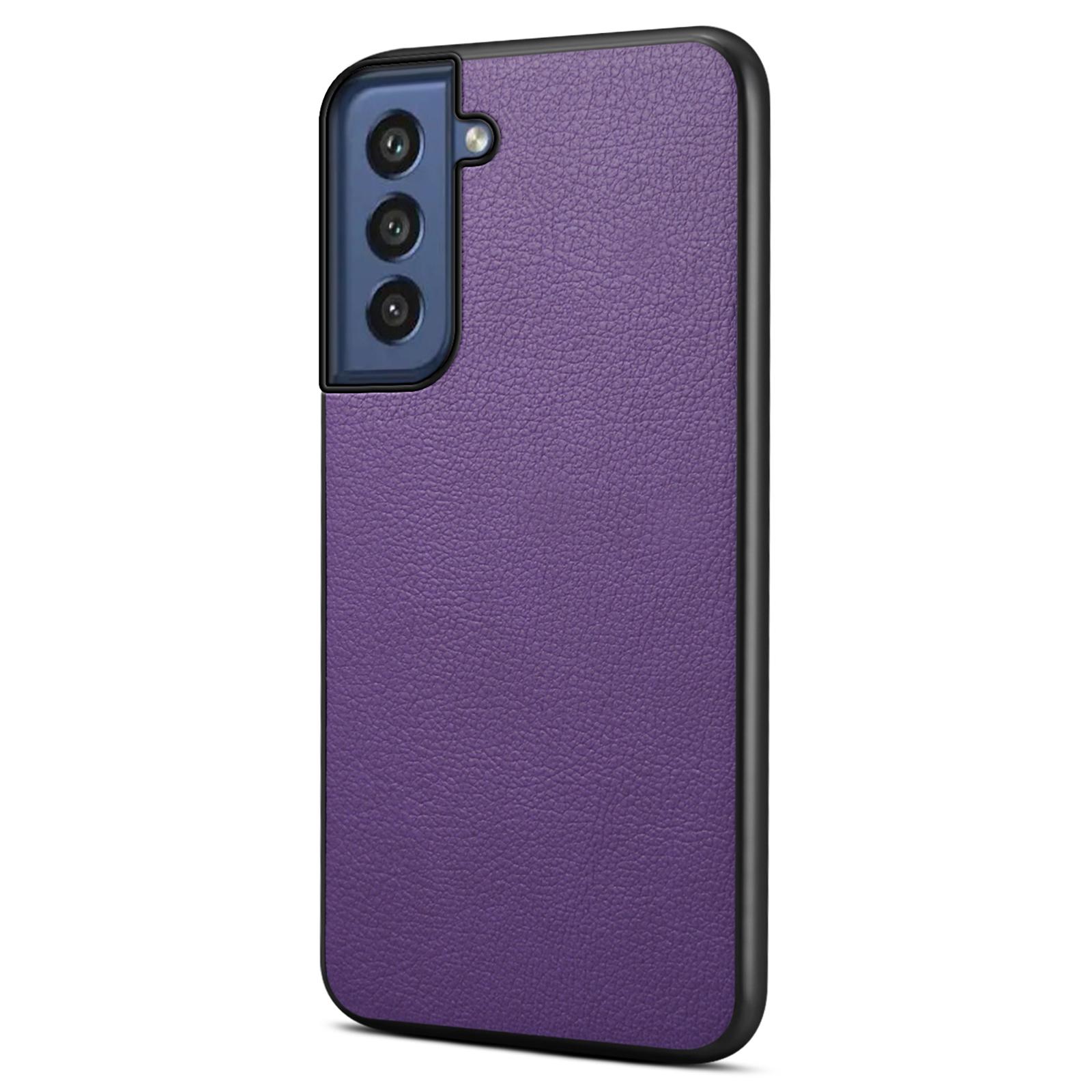 For Samsung Galaxy S21 FE 5G Case Calf Texture PU Leather+TPU+PC Phone Protector Purple
For Samsung Galaxy S21 FE 5G Case Calf Texture PU Leather+TPU+PC Phone Protector Purple
