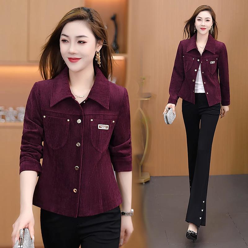 Women s Retro Corduroy Short Jacket - Wine Red, Slim Fit, Korean Style for Spring & Autumn 2026 2XL фіолетовий
Women s Retro Corduroy Short Jacket - Wine Red, Slim Fit, Korean Style for Spring & Autumn 2026 2XL фіолетовий