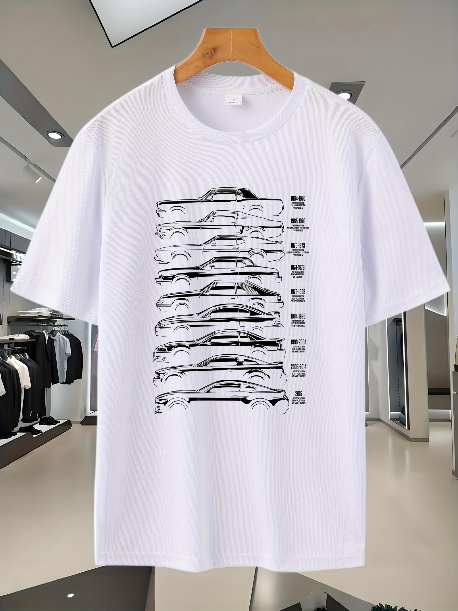 Vintage Car Graphic Print T-shirt - Navy Blue Casual & Sporty Short Sleeve Tee with 1964-2024 Collection XXXL
Vintage Car Graphic Print T-shirt - Navy Blue Casual & Sporty Short Sleeve Tee with 1964-2024 Collection XXXL