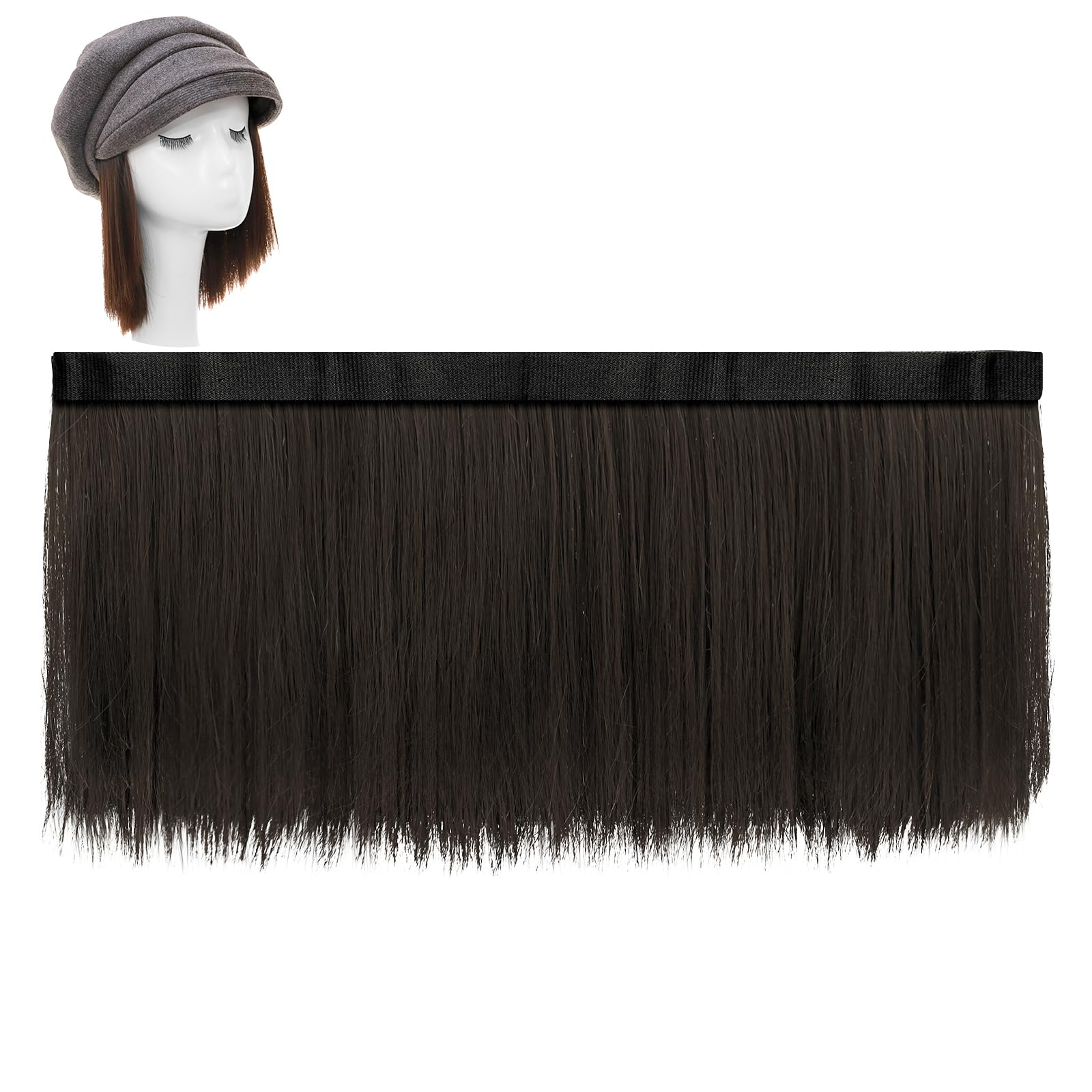 TefuRe Magical Extensions Exclusive Extensions Single Hat Wig Short Wig Extensions Replaceable Hair Easy to Put On and Take Off CP001-ST20-N-BLK
TefuRe Magical Extensions Exclusive Extensions Single Hat Wig Short Wig Extensions Replaceable Hair Easy to Put On and Take Off CP001-ST20-N-BLK