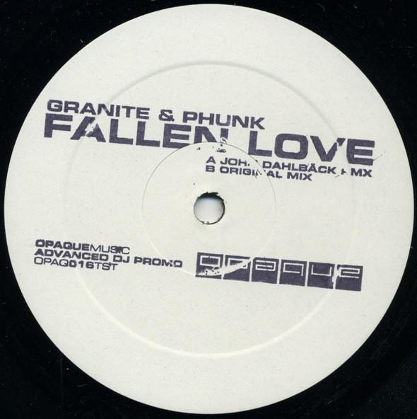 12inch Record GRANITE & PHUNK - Fallen Love OPAQ016TST Opaque Music 2005 Germany Dance & Electronica Used
12inch Record GRANITE & PHUNK - Fallen Love OPAQ016TST Opaque Music 2005 Germany Dance & Electronica Used