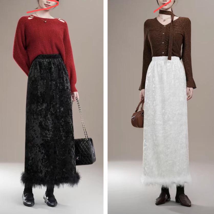 Ostrich Feather Velvet Skirt Large чорний
Ostrich Feather Velvet Skirt Large чорний