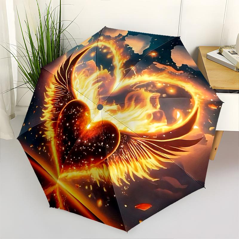 1pc Flaming Heart Wings Umbrella Automatic Opening/Closing, Foldable Design, Outdoor, Festival Gift for Fans, Travelers, Daily Use.R078
1pc Flaming Heart Wings Umbrella Automatic Opening/Closing, Foldable Design, Outdoor, Festival Gift for Fans, Travelers, Daily Use.R078