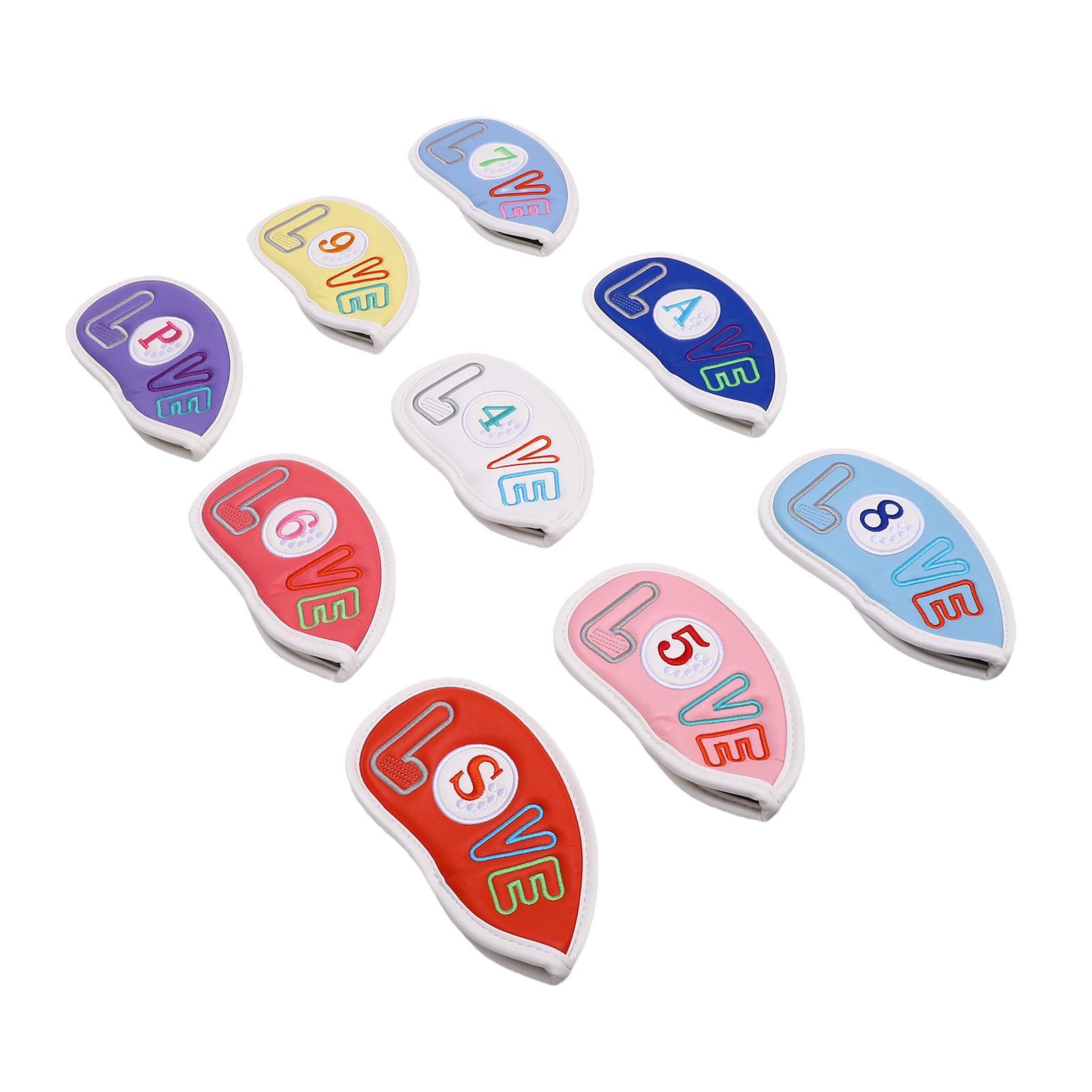 Набор из 9 чехлов на головки клубных айронов, красочная вышивка, искусственная кожа ПУ, короткий вельвет, защитные чехлы для клубных айронов
Набор из 9 чехлов на головки клубных айронов, красочная вышивка, искусственная кожа ПУ, короткий вельвет, защитные чехлы для клубных айронов