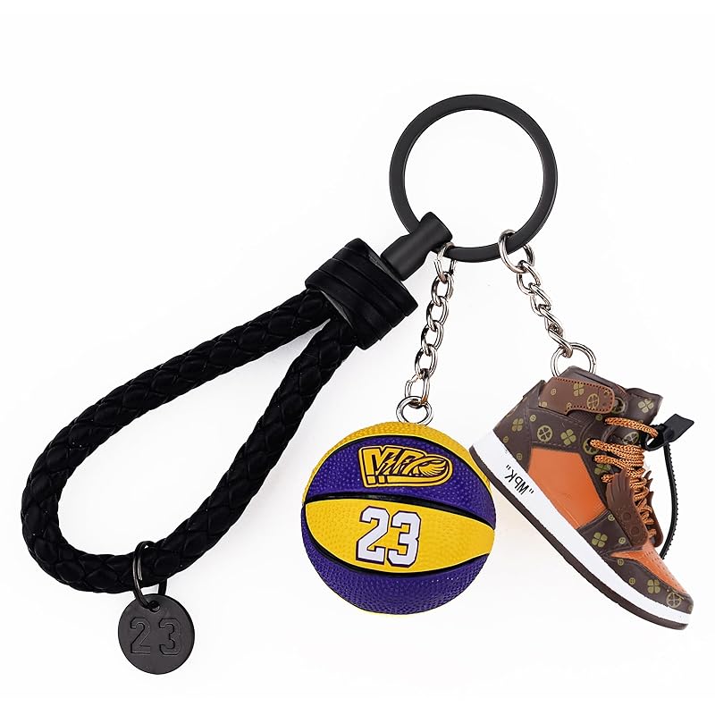 MPK mini sneaker keychain - 3D Basketball Keychain Accessories, Men, Women, Graduation Gifts, Inspirational Gifts, Brown-, Small
MPK mini sneaker keychain - 3D Basketball Keychain Accessories, Men, Women, Graduation Gifts, Inspirational Gifts, Brown-, Small