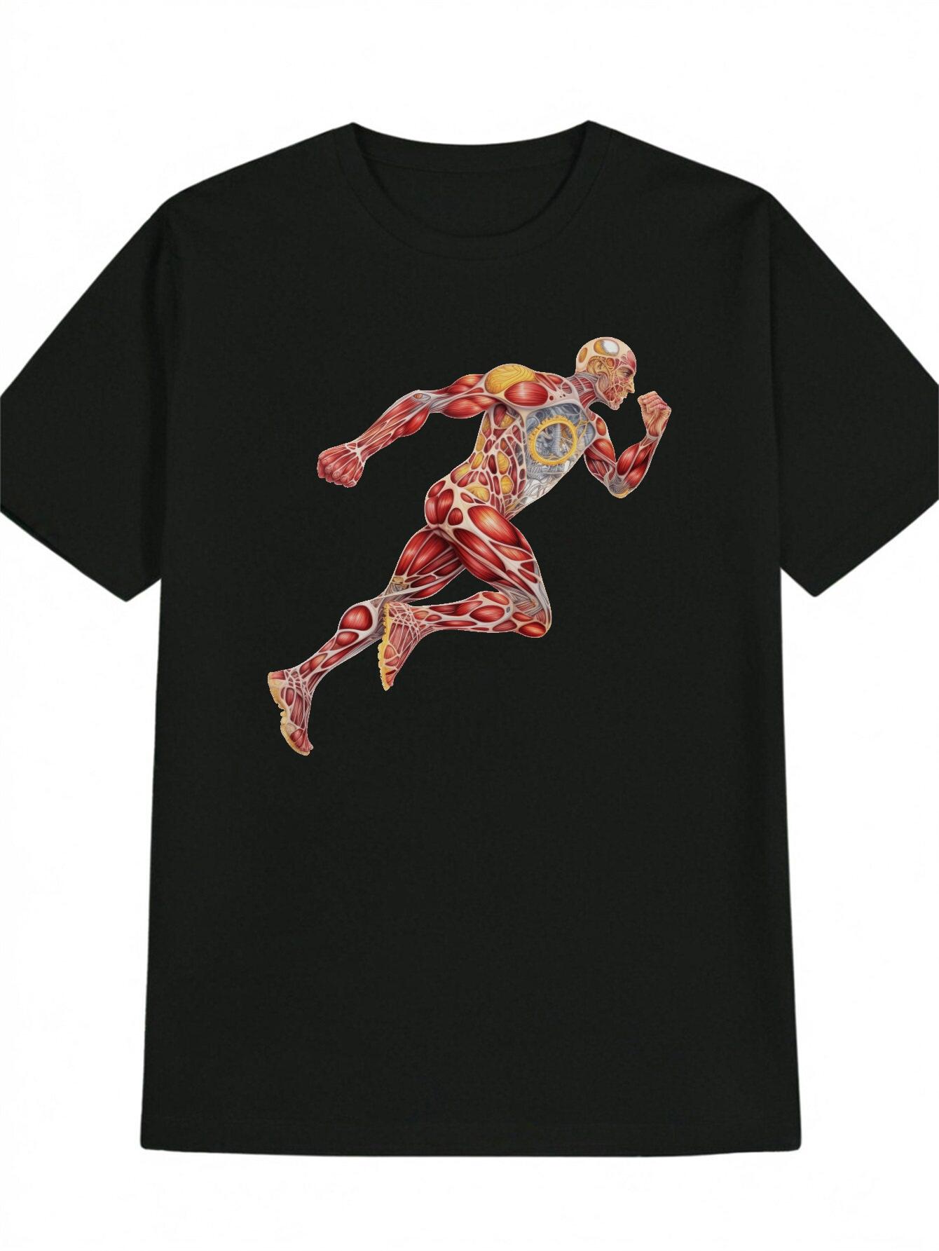 Casual Graphic T-shirt with Anatomical Muscle Print - Black Round Neck Summer Tee XXXXL
Casual Graphic T-shirt with Anatomical Muscle Print - Black Round Neck Summer Tee XXXXL