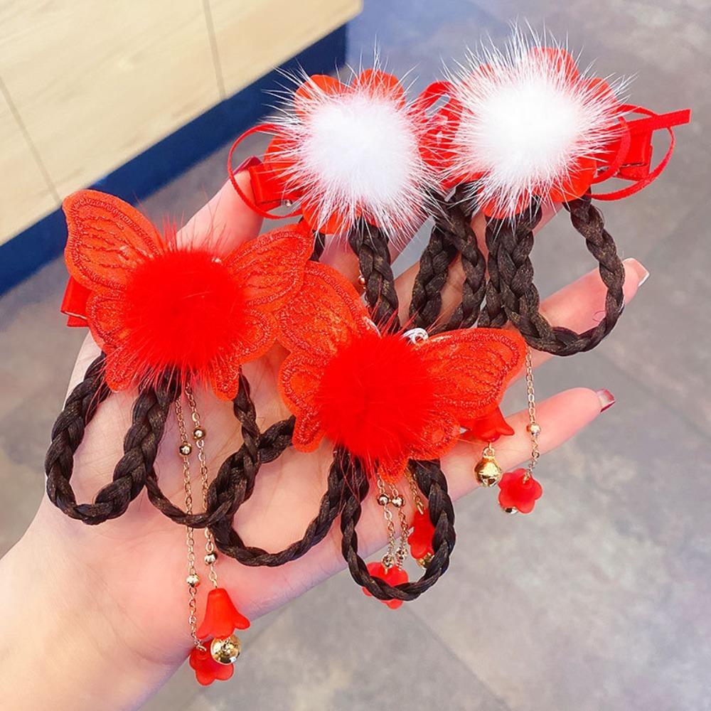 2pcs Tassel Children Hair Clip Chinese Style Red Flower Butterfly Hairpin Wig Braid Hairpin
2pcs Tassel Children Hair Clip Chinese Style Red Flower Butterfly Hairpin Wig Braid Hairpin