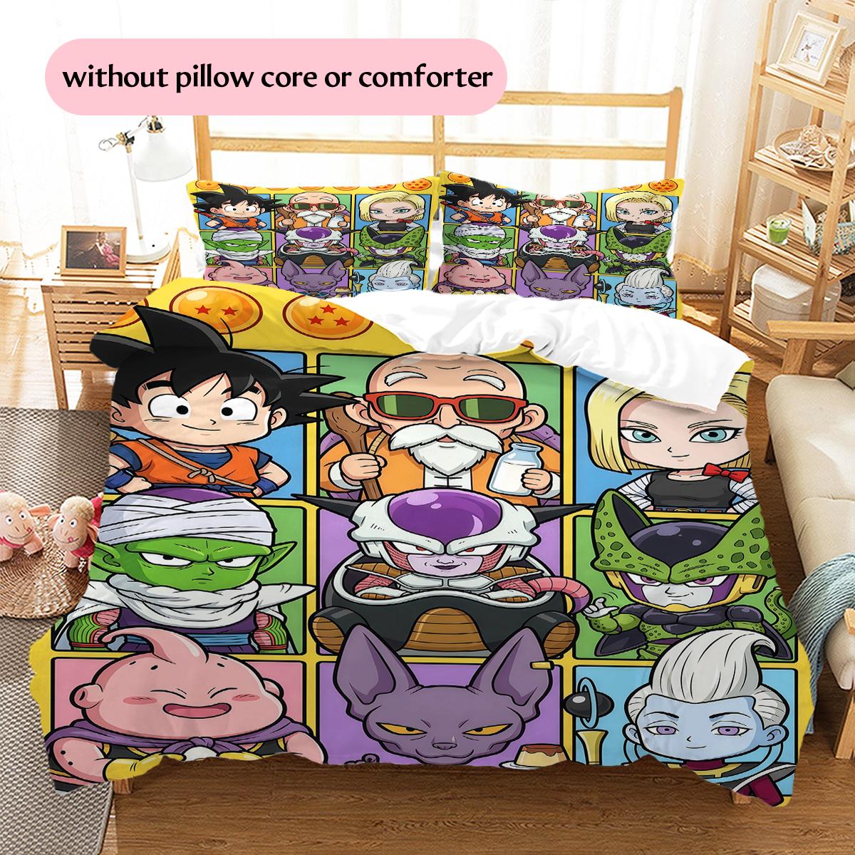 Dragon Ball All Characters Grid Pattern Bedding Home Decoration Festival Gift (1 * duvet cover + 2 * pillowcase, without core) 135x200cm
Dragon Ball All Characters Grid Pattern Bedding Home Decoration Festival Gift (1 * duvet cover + 2 * pillowcase, without core) 135x200cm