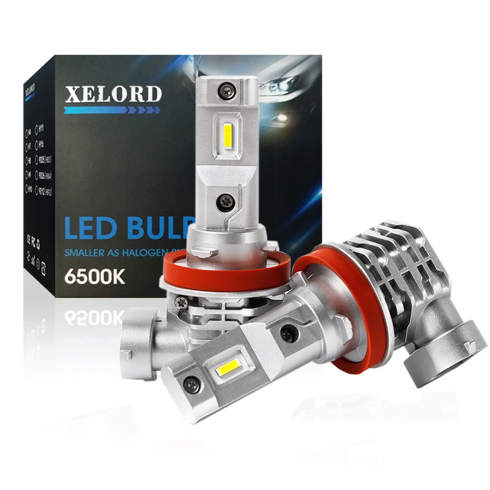 XELORD H11 LED Headlight, Integrated Fanless, For H8, H9, H16, H11, LED Bulb, Equipped H11/H8/H16 (2 pieces) белый
XELORD H11 LED Headlight, Integrated Fanless, For H8, H9, H16, H11, LED Bulb, Equipped H11/H8/H16 (2 pieces) белый
