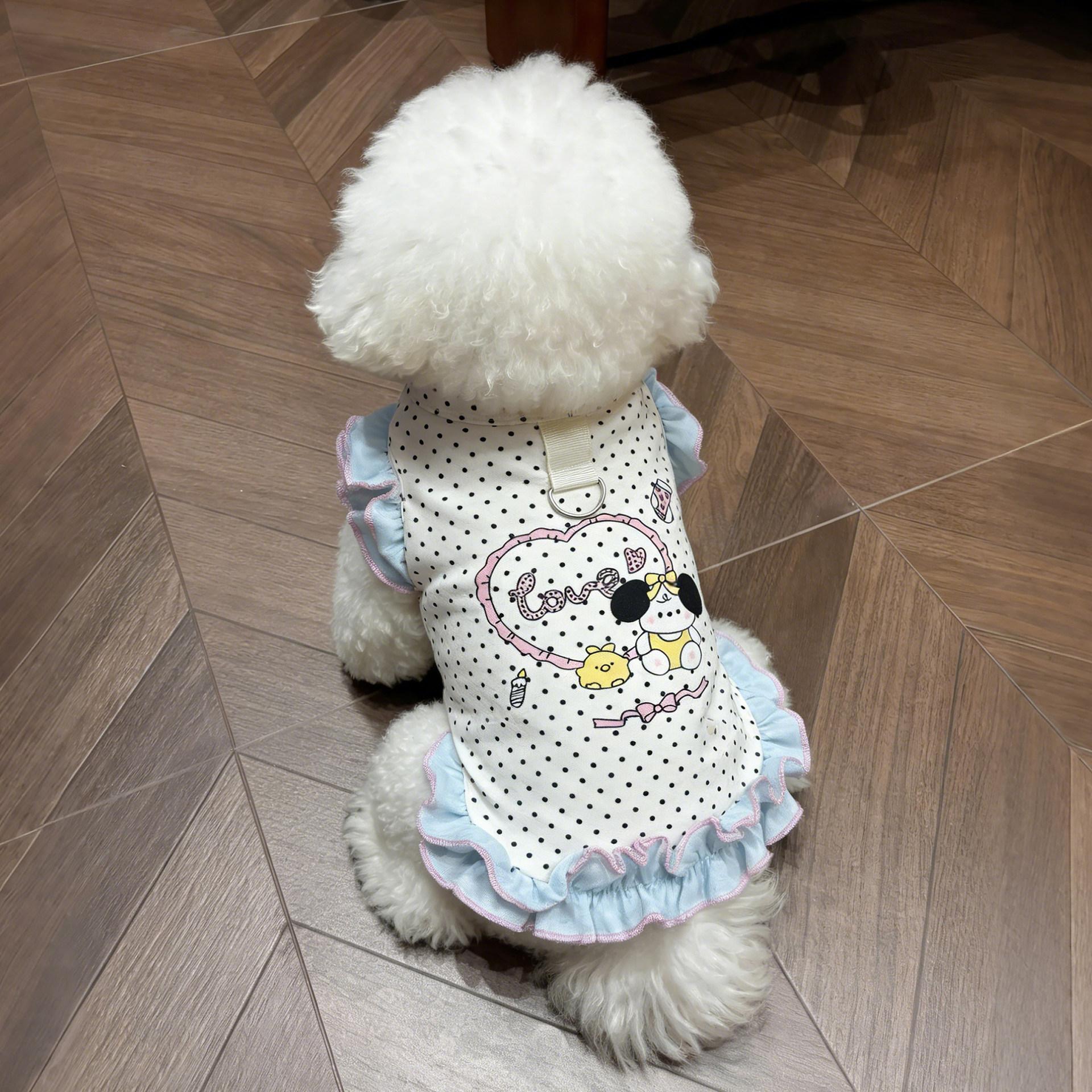 Dog Traction Pet Clothes Vest Summer Thin Cute Polka Dot Princess Puppy Cat Clothing XS(old)
Dog Traction Pet Clothes Vest Summer Thin Cute Polka Dot Princess Puppy Cat Clothing XS(old)