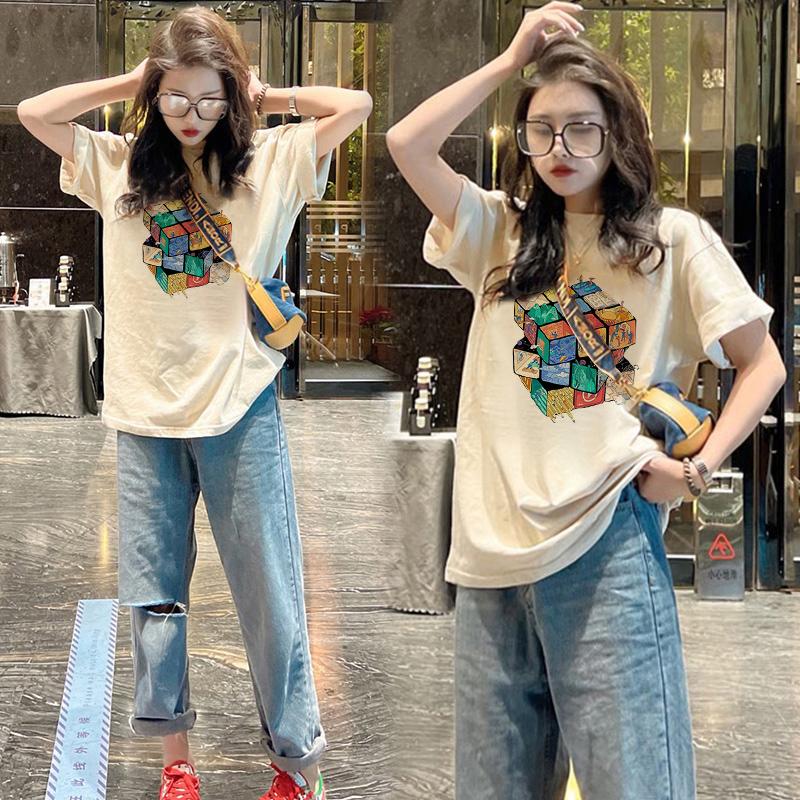 apricot pure cotton inner with medium and long American short-sleeved T-shirt women s 2025 summer new large version loose top M S
apricot pure cotton inner with medium and long American short-sleeved T-shirt women s 2025 summer new large version loose top M S