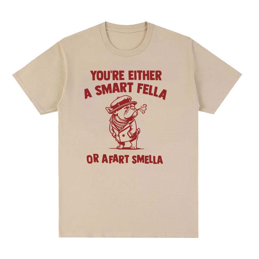 Are You A Smart Fella or Fart Smella Dog Забавная футболка с мемами для мужчин и женщин, повседневная модная хлопковая футболка большого размера с круглым вырезом, летние топы
Are You A Smart Fella or Fart Smella Dog Забавная футболка с мемами для мужчин и женщин, повседневная модная хлопковая футболка большого размера с круглым вырезом, летние топы