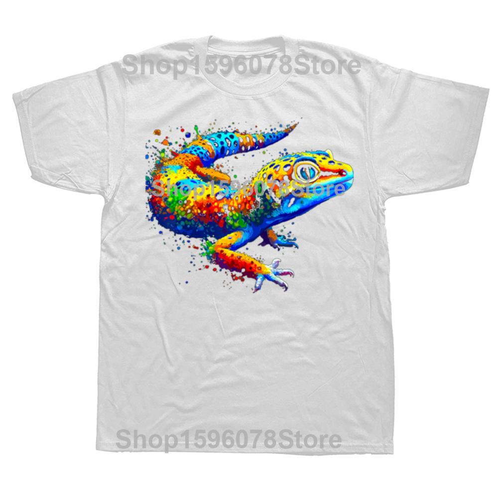 Funny Colorful Leopard Gecko T Shirts Men Women Pure Cotton Humor Streetwear Tee Shirt Short Sleeve Unisex Loose Clothing S
Funny Colorful Leopard Gecko T Shirts Men Women Pure Cotton Humor Streetwear Tee Shirt Short Sleeve Unisex Loose Clothing S