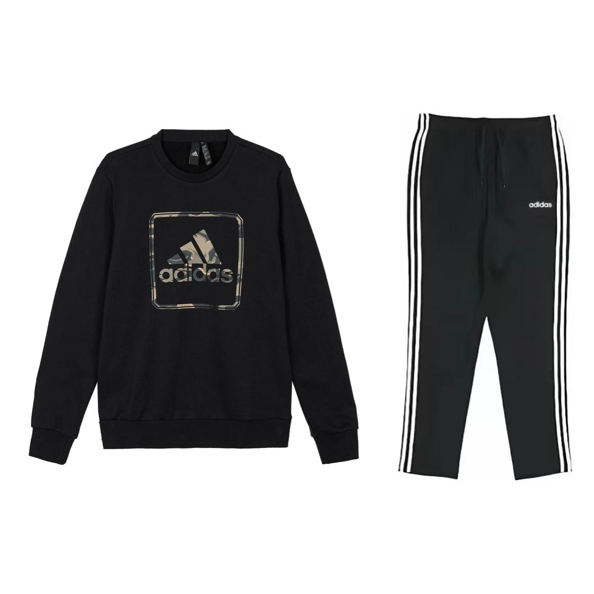 Adidas Logo Print Round Neck Pullover American Vintage Long Sleeve Side Stripe Knit Sweatpants Casual Sports Suit Men sweatsuit Black GM4477+DU0456 S
Adidas Logo Print Round Neck Pullover American Vintage Long Sleeve Side Stripe Knit Sweatpants Casual Sports Suit Men sweatsuit Black GM4477+DU0456 S