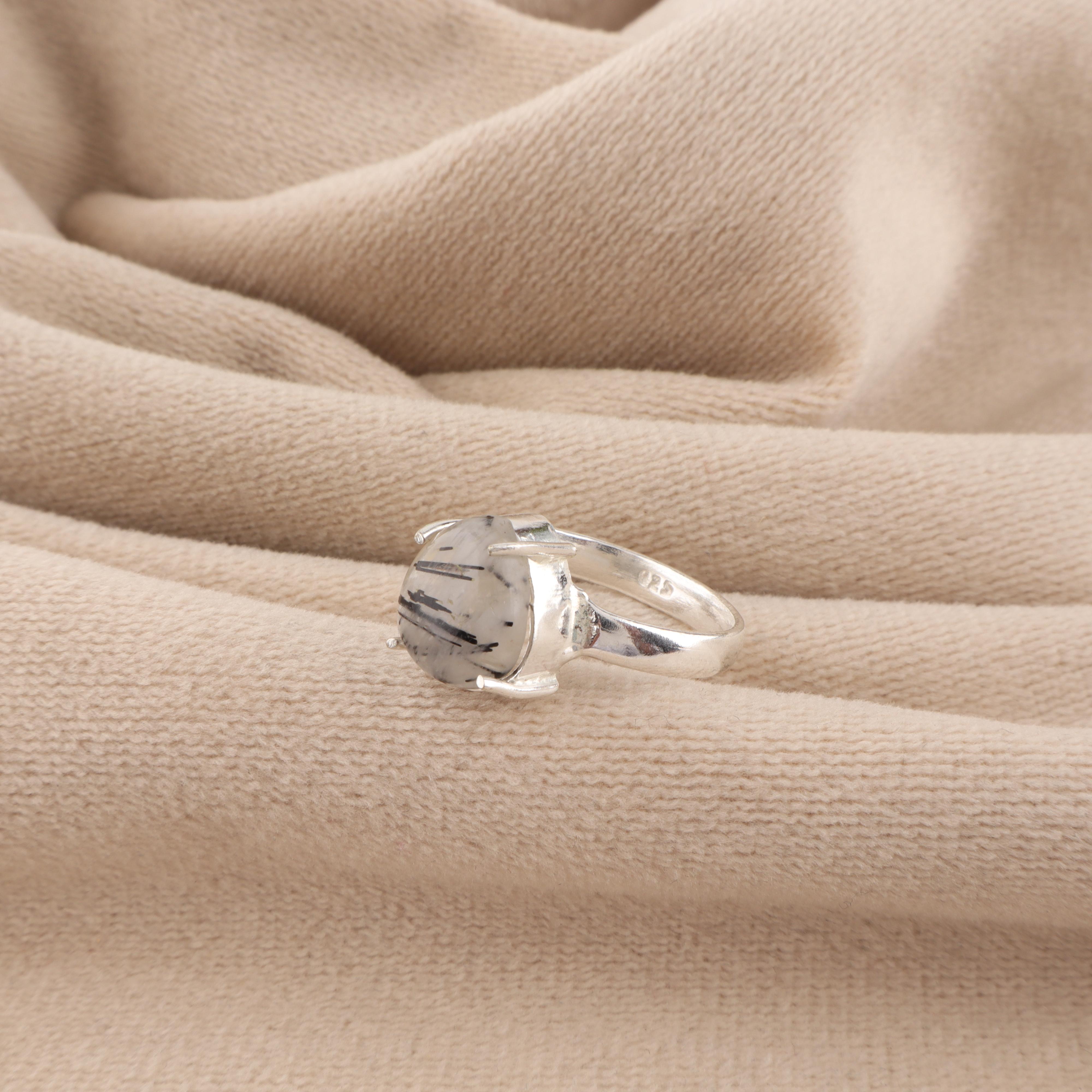 Natural Black Rutile Gemstone 925 Sterling Silver Jewelry Designer Pretty Ring For Anniversary Gift RR-81-24 4
Natural Black Rutile Gemstone 925 Sterling Silver Jewelry Designer Pretty Ring For Anniversary Gift RR-81-24 4
