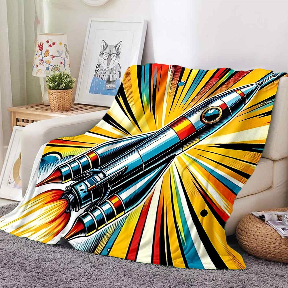 1pc Rocket Launch Blanket, Lightweight Flannel Throw Blanket for Sofa, Bed, Travel, Camping, Living Room, Office, Couch044 130cmx150cm
1pc Rocket Launch Blanket, Lightweight Flannel Throw Blanket for Sofa, Bed, Travel, Camping, Living Room, Office, Couch044 130cmx150cm