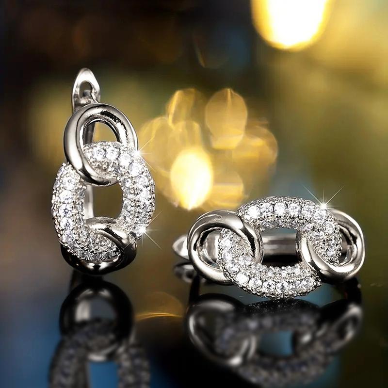 Huitan Statement Chain Linked Creation Hoop Earrings for Ladies Inlaid Dazzling CZ Fashion Versatile Women Ear Ornaments Drop Shipping
Huitan Statement Chain Linked Creation Hoop Earrings for Ladies Inlaid Dazzling CZ Fashion Versatile Women Ear Ornaments Drop Shipping