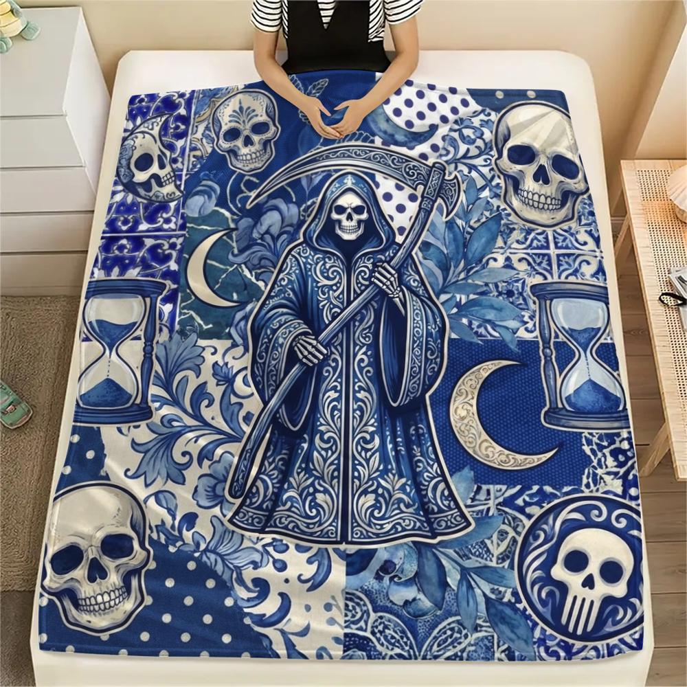1Pc Death Print Flannel Blanket, High quality Comfortable for All Seasons, Home Decor, Warmth and Comfort, Perfect for Christmas Gifts W57 80cm x 120cm
1Pc Death Print Flannel Blanket, High quality Comfortable for All Seasons, Home Decor, Warmth and Comfort, Perfect for Christmas Gifts W57 80cm x 120cm