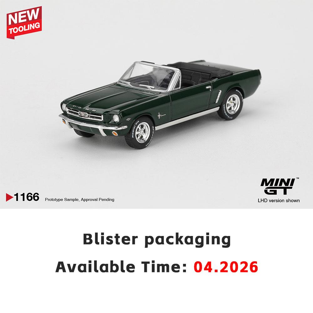 Передпродажем MINIGT 1/64 Лита модель автомобіля Ford Mustang Кабріолет 1964 року Колір Highland Green Упаковка-блістер Високопродуктивна модель
Передпродажем MINIGT 1/64 Лита модель автомобіля Ford Mustang Кабріолет 1964 року Колір Highland Green Упаковка-блістер Високопродуктивна модель