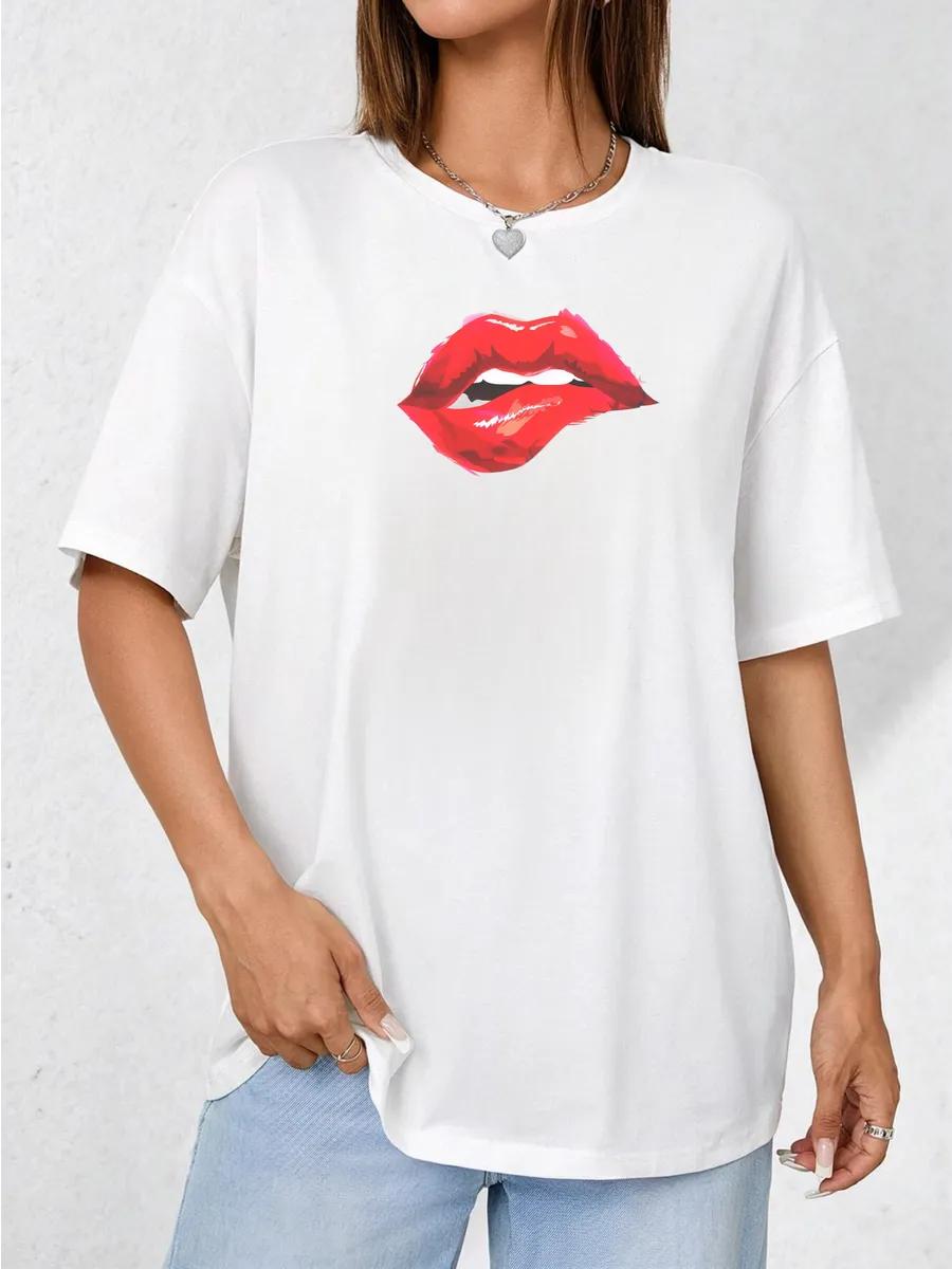 Oversized T-shirt with lips print S
Oversized T-shirt with lips print S