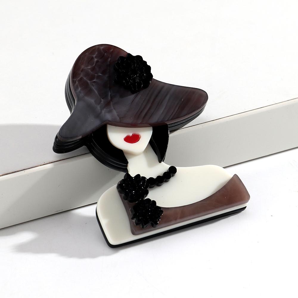 Acrylic Graceful Flower-Hat Lady Figure Brooches for Women Trendy 6-Color Resin Girl Badge Pins Jewelry Clothes Accessories Gift
Acrylic Graceful Flower-Hat Lady Figure Brooches for Women Trendy 6-Color Resin Girl Badge Pins Jewelry Clothes Accessories Gift