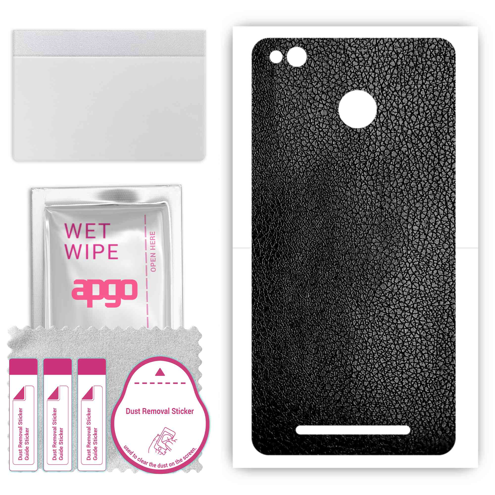 Apgo Protective Skin Sticker для задньої панелі, сумісний із Xiaomi Redmi 3, Wrap Film, Foil, Vinyl - Pattern Black Leather
Apgo Protective Skin Sticker для задньої панелі, сумісний із Xiaomi Redmi 3, Wrap Film, Foil, Vinyl - Pattern Black Leather