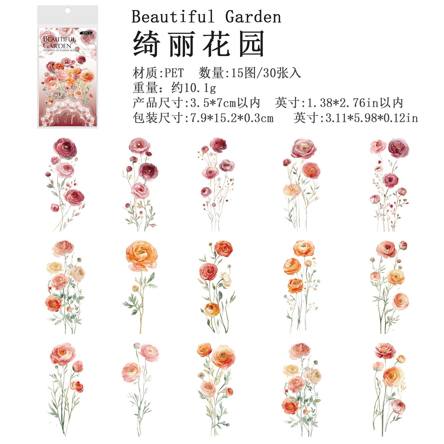 30pcs/Pack Vintage Flowers PET Stickers DIY Decorative Junk Journal Stickers For Scrapbook Label Diary Album Planner
30pcs/Pack Vintage Flowers PET Stickers DIY Decorative Junk Journal Stickers For Scrapbook Label Diary Album Planner