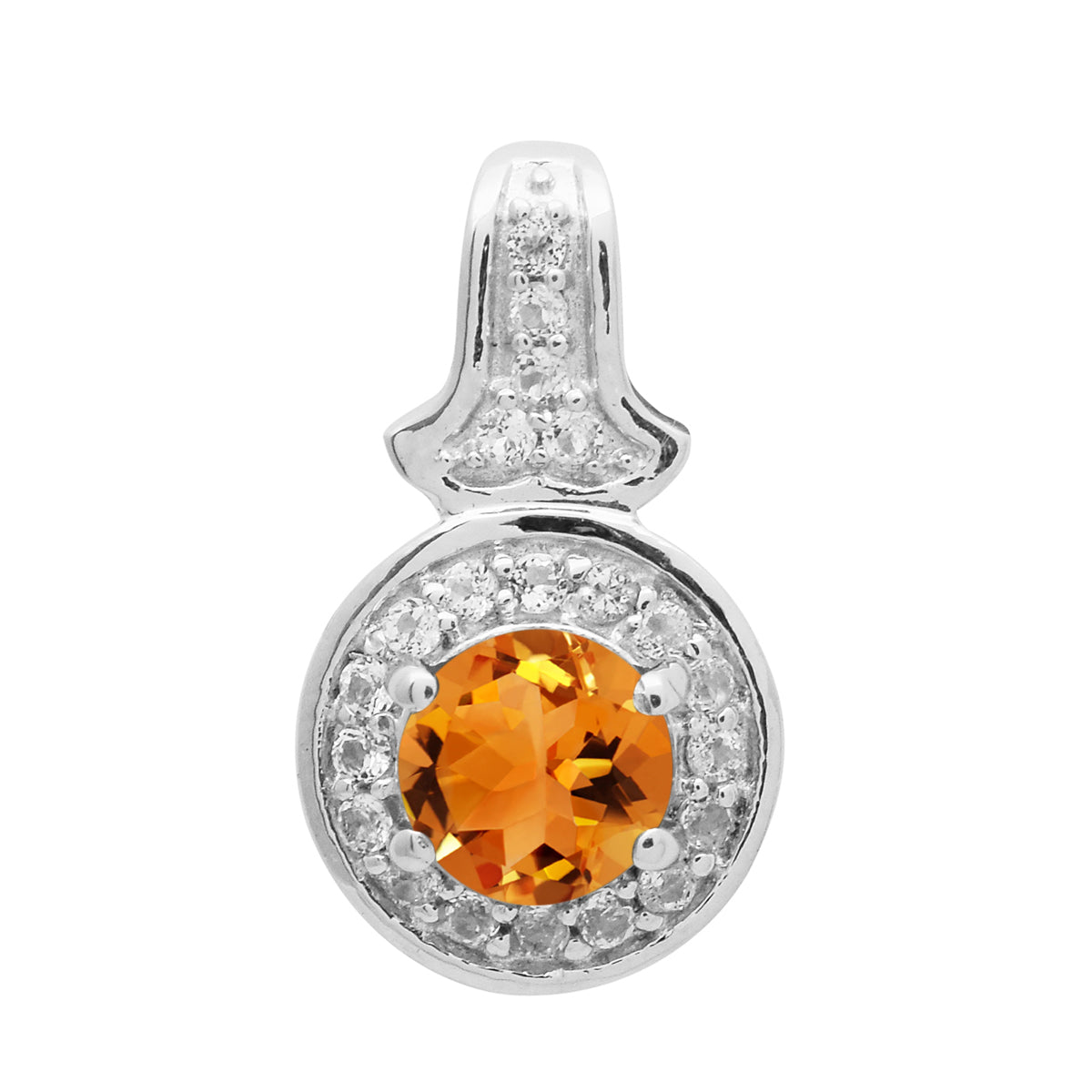 Multi Stone Round Solitaire Halo Pendant - 925 Sterling Silver
Multi Stone Round Solitaire Halo Pendant - 925 Sterling Silver