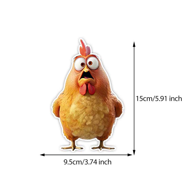 Funny Surprised Chickens Car Stickers Waterproof Vinyl Decals Auto Body Window Bumper Decor Motorcycle Helmet Stickers B-15cm Longest Side
Funny Surprised Chickens Car Stickers Waterproof Vinyl Decals Auto Body Window Bumper Decor Motorcycle Helmet Stickers B-15cm Longest Side