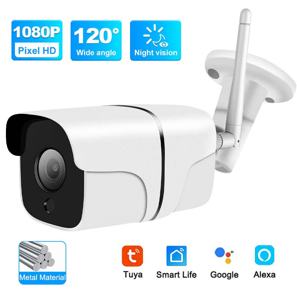 Tuya WIFI 1080P HD Bullet IP Outdoor 120° Wide Angle Securtiy Protection CCTV Camera Smart Home Metal Shell Alexa Tuya Camera No Card
Tuya WIFI 1080P HD Bullet IP Outdoor 120° Wide Angle Securtiy Protection CCTV Camera Smart Home Metal Shell Alexa Tuya Camera No Card