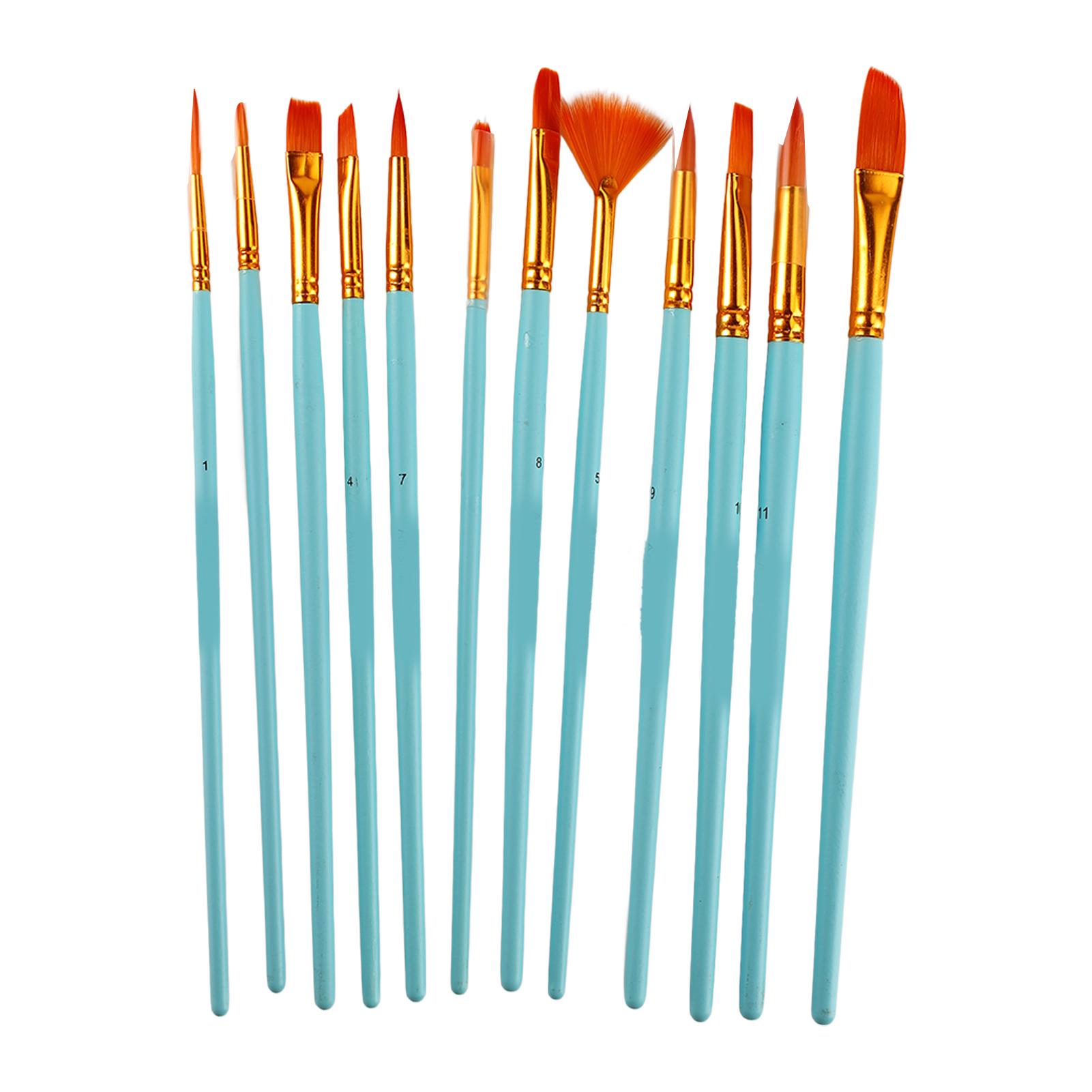 12Pcs Acrylic Paint Brushes Nylon Hair Wooden Handle Gold Plated Ferrule Oil Paint Brush Set for
12Pcs Acrylic Paint Brushes Nylon Hair Wooden Handle Gold Plated Ferrule Oil Paint Brush Set for