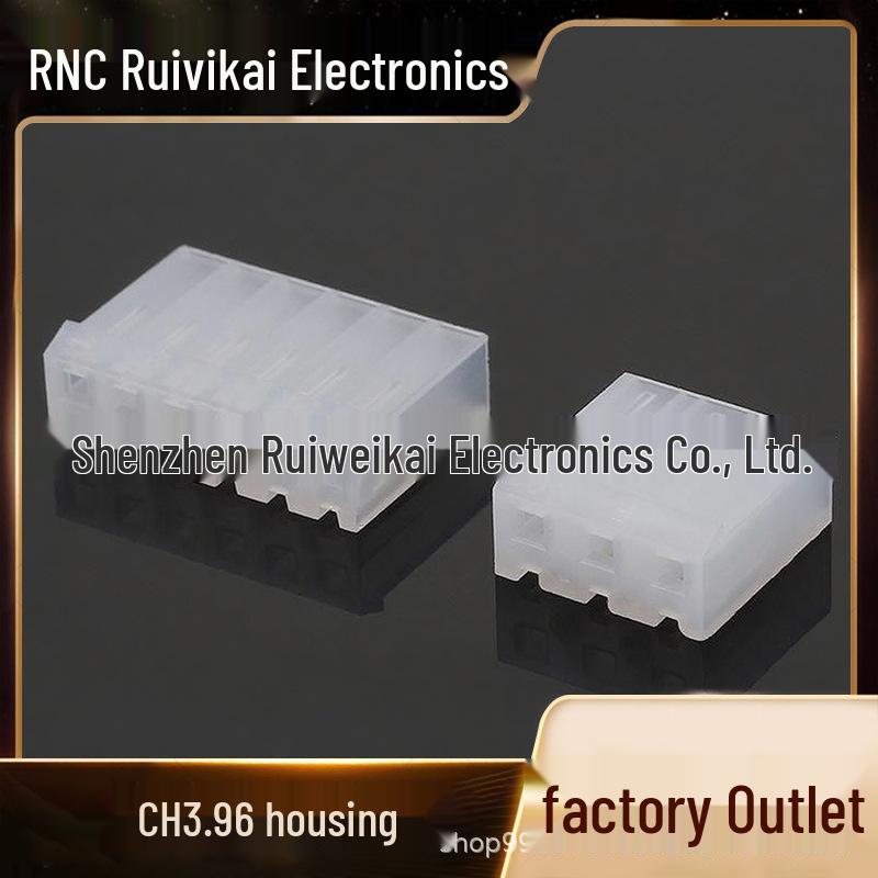 CH3.96 Plug Housing: 3.96mm Pitch Connector, Available in 2P, 3P, 4P, 5P, 6P, 7P, 8P, 10P Variants 2P
CH3.96 Plug Housing: 3.96mm Pitch Connector, Available in 2P, 3P, 4P, 5P, 6P, 7P, 8P, 10P Variants 2P