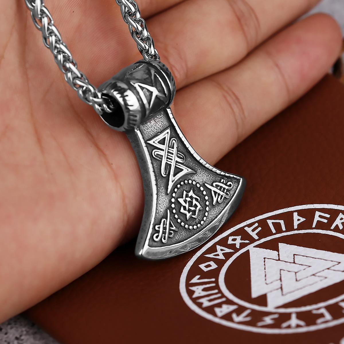 Viking Рунический топор Viking, подвеска из титановой стали, модное ожерелье для мужчин и женщин, ожерелье с подвеской Viking из нержавеющей стали
Viking Рунический топор Viking, подвеска из титановой стали, модное ожерелье для мужчин и женщин, ожерелье с подвеской Viking из нержавеющей стали