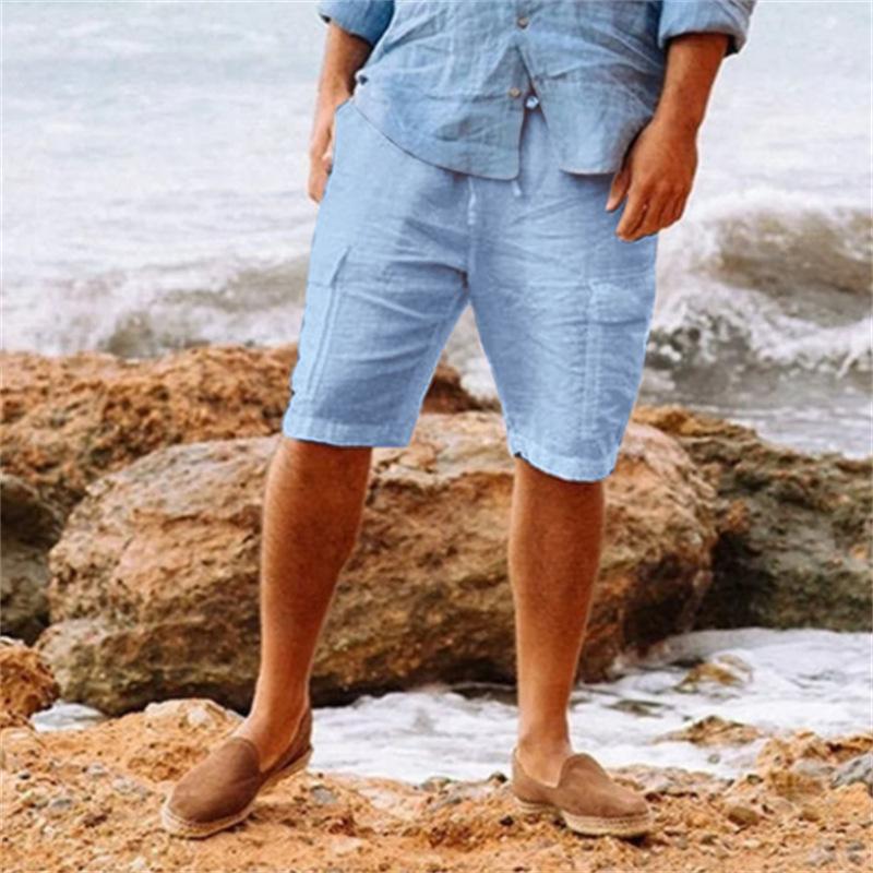 Men s Casual Workwear Loose-Fit Cotton-Linen Blend Summer Beach Shorts with Multiple Pockets 3XL світло-синій колір
Men s Casual Workwear Loose-Fit Cotton-Linen Blend Summer Beach Shorts with Multiple Pockets 3XL світло-синій колір