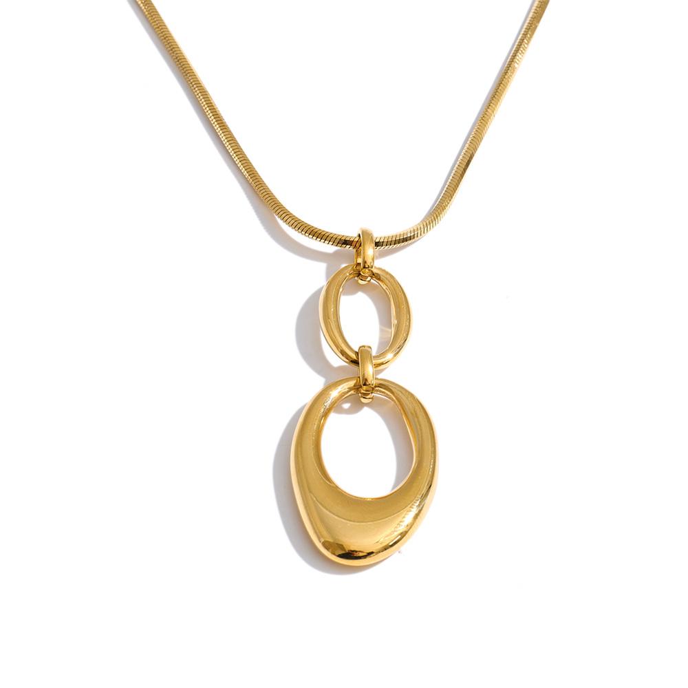 Yhpup 2026 Stainless Steel Oval Pendant Necklace Tarnish Resistant 16K Gold Color PVD Plated Distinctive Collar Jewelry
Yhpup 2026 Stainless Steel Oval Pendant Necklace Tarnish Resistant 16K Gold Color PVD Plated Distinctive Collar Jewelry