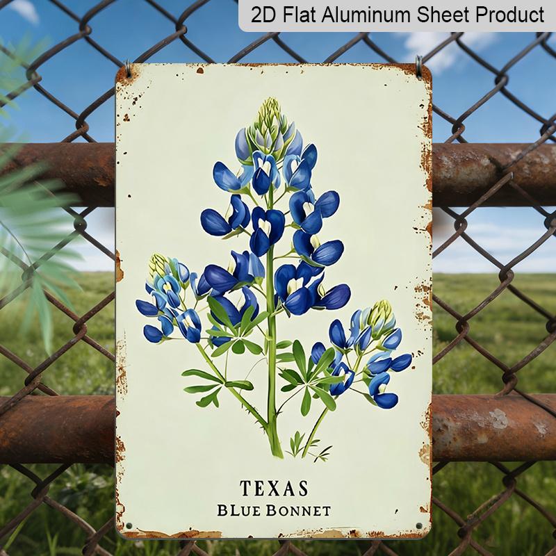 2D Flat - 1pc Texas Blue Bonnet Vintage Botanical Aluminum Sign - Rustic Floral Wall Decor, Farmhouse Kitchen & Dining Room, Living Room Wall, Texas 20*30cm
2D Flat - 1pc Texas Blue Bonnet Vintage Botanical Aluminum Sign - Rustic Floral Wall Decor, Farmhouse Kitchen & Dining Room, Living Room Wall, Texas 20*30cm