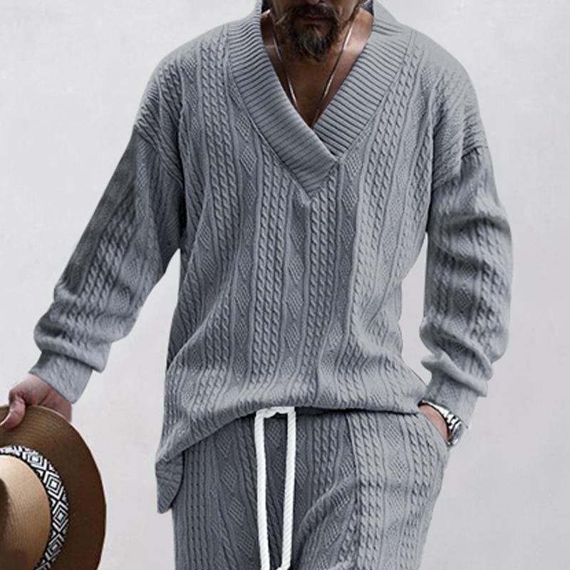 Autumn Cross-border Casual Jacquard Knitted Sweater Men s Autumn Loose Long-sleeved T-shirt Men s V-neck Pullover Jacquard Top XXXL світло-сірого кольору
Autumn Cross-border Casual Jacquard Knitted Sweater Men s Autumn Loose Long-sleeved T-shirt Men s V-neck Pullover Jacquard Top XXXL світло-сірого кольору