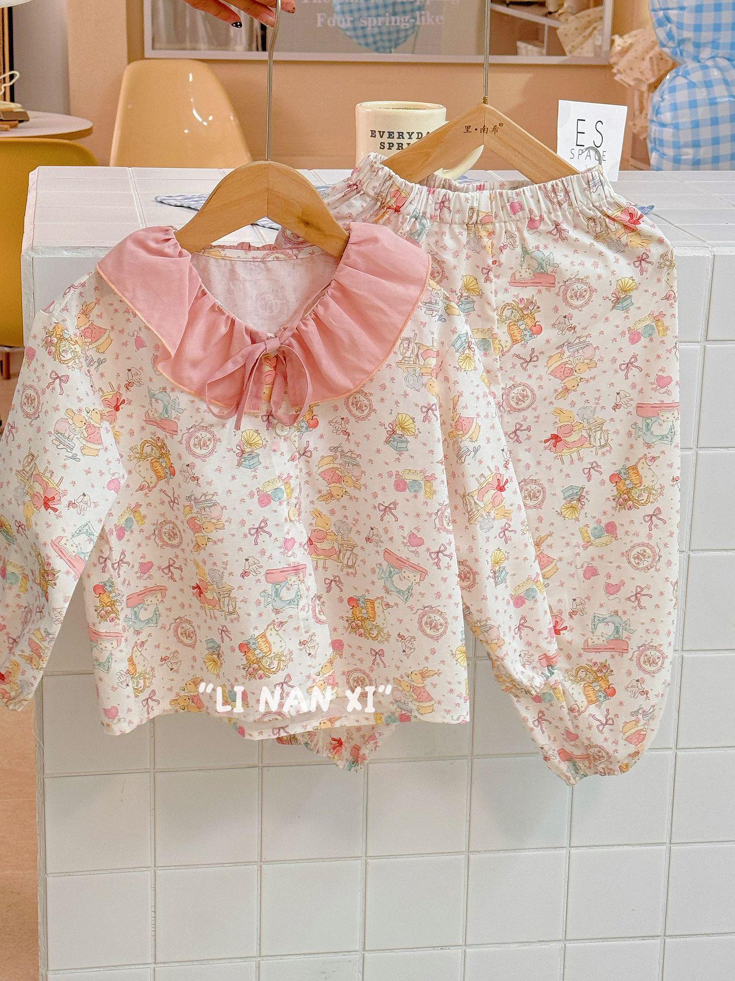 Кружевной пижамный комплект в стиле принцессы - Милая и очаровательная весенняя детская одежда 110 cm
Кружевной пижамный комплект в стиле принцессы - Милая и очаровательная весенняя детская одежда 110 cm