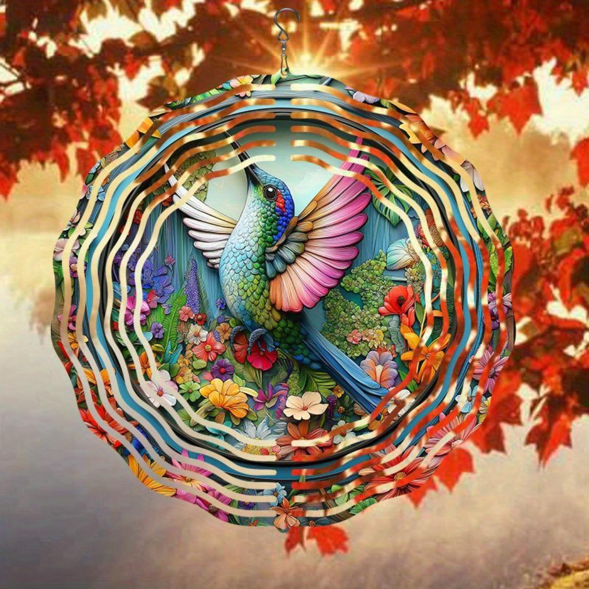 10 Inch Hummingbird Wind Spinner Metal Garden Decor with 360 Degree Rotation Vibrant Tattoo Art for Outdoor Patio Yard and Festival
10 Inch Hummingbird Wind Spinner Metal Garden Decor with 360 Degree Rotation Vibrant Tattoo Art for Outdoor Patio Yard and Festival