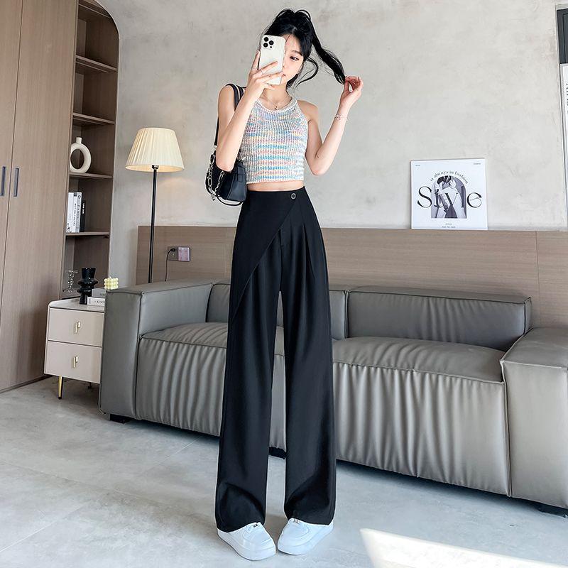 Women s High-Waisted Patchwork Wide-Leg Pants, Irregular Design, Floor-Length, Spring/Summer Collection L (106-115 lbs) чёрный
Women s High-Waisted Patchwork Wide-Leg Pants, Irregular Design, Floor-Length, Spring/Summer Collection L (106-115 lbs) чёрный
