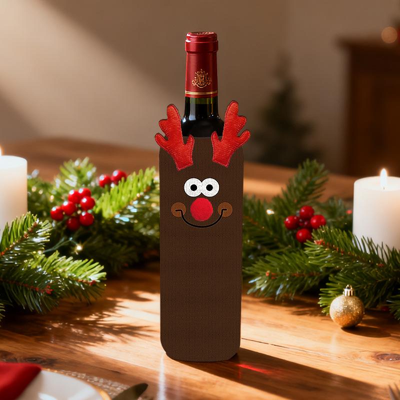 New European and American Christmas wine bottle set for home and dining room atmosphere decoration wine set
New European and American Christmas wine bottle set for home and dining room atmosphere decoration wine set