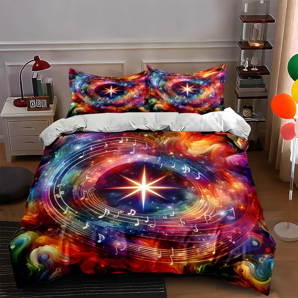 Cosmic musical swirl Bedding Duvet cover sets Duvet covers Pillowcases gifts (1 * Duvet Cover 2 * Pillowcases, without duvet insert) 135x200cm
Cosmic musical swirl Bedding Duvet cover sets Duvet covers Pillowcases gifts (1 * Duvet Cover 2 * Pillowcases, without duvet insert) 135x200cm
