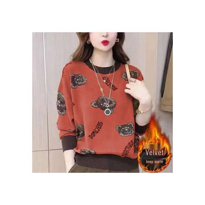 Women s Plush Little Bear Printed Base Layer Top - Warm, Loose, Plus Size, Autumn/Winter Style M оранжевый
Women s Plush Little Bear Printed Base Layer Top - Warm, Loose, Plus Size, Autumn/Winter Style M оранжевый