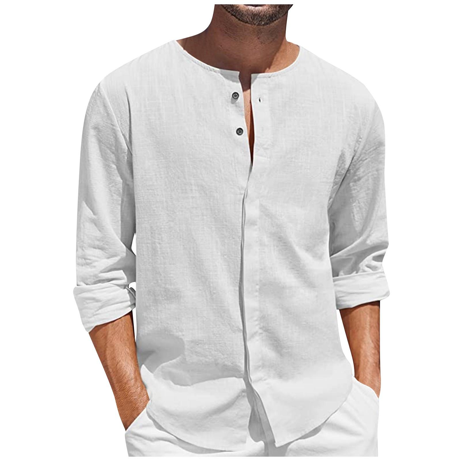 Дизайнерские весенне-летние мужские повседневные хлопковые льняные рубашки с длинным рукавом, свободные рубашки L белый
Дизайнерские весенне-летние мужские повседневные хлопковые льняные рубашки с длинным рукавом, свободные рубашки L белый