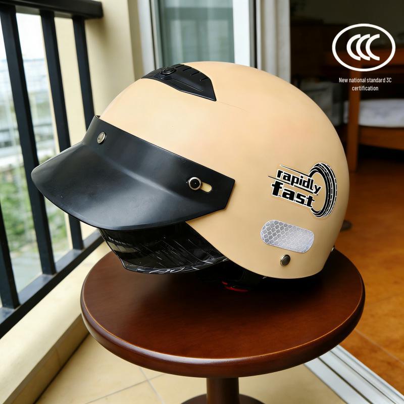 Adjustable Drop-Resistant Safety Helmet for Large Head Circumferences - 3C Certified, Comfortable for Adult Electric Vehicle Riders Adult - Built-in Tea-colored Visor
Adjustable Drop-Resistant Safety Helmet for Large Head Circumferences - 3C Certified, Comfortable for Adult Electric Vehicle Riders Adult - Built-in Tea-colored Visor
